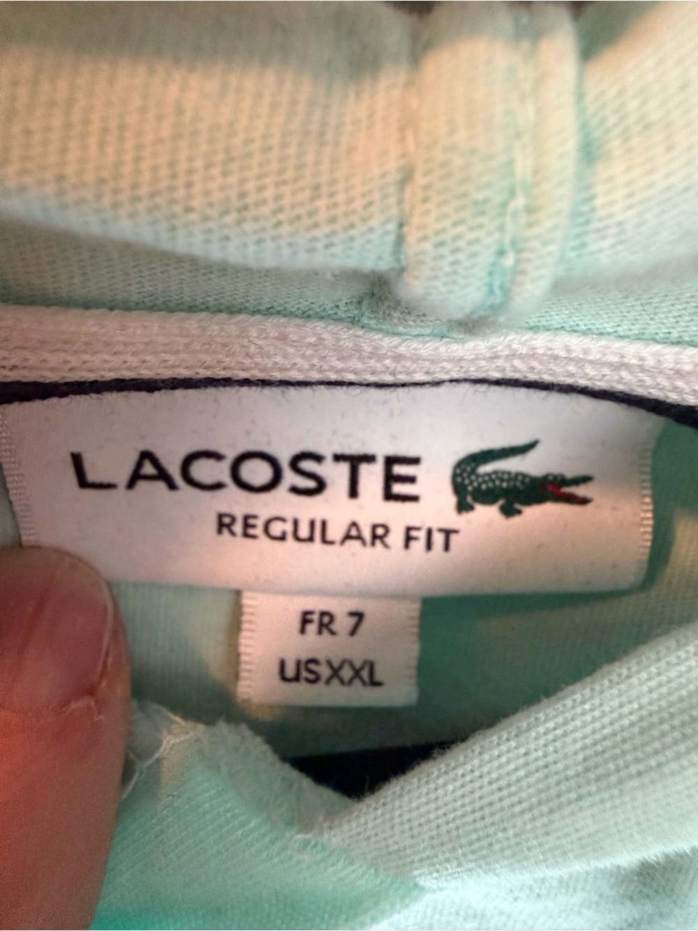 Lacoste Mint Hoodie with Crocodile Logo - Picture 3 of 5